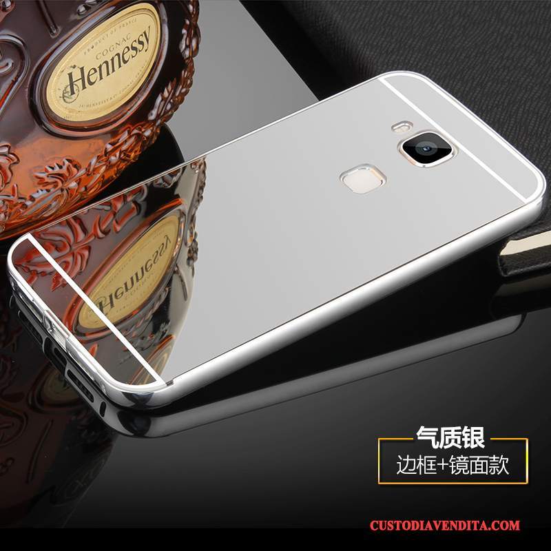 Custodia Huawei G7 Plus Protezione Metallotelefono, Cover Huawei G7 Plus Oro Telaio