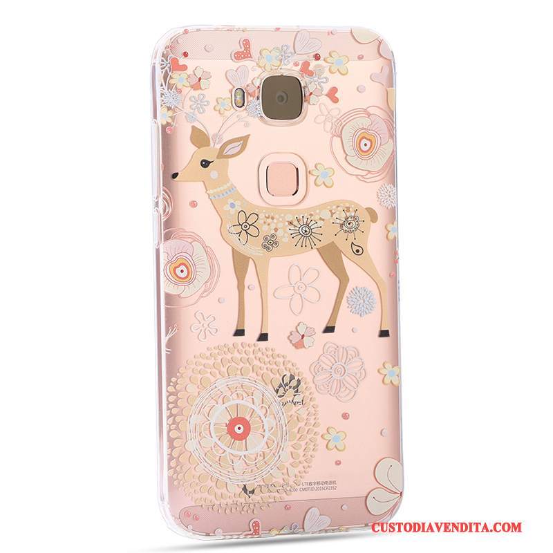 Custodia Huawei G7 Plus Protezione Rosa Morbido, Cover Huawei G7 Plus Creativo Di Personalità Tutto Incluso