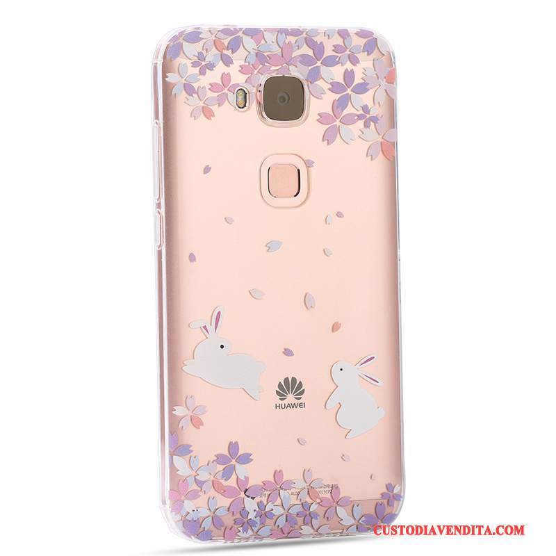 Custodia Huawei G7 Plus Protezione Rosa Morbido, Cover Huawei G7 Plus Creativo Di Personalità Tutto Incluso