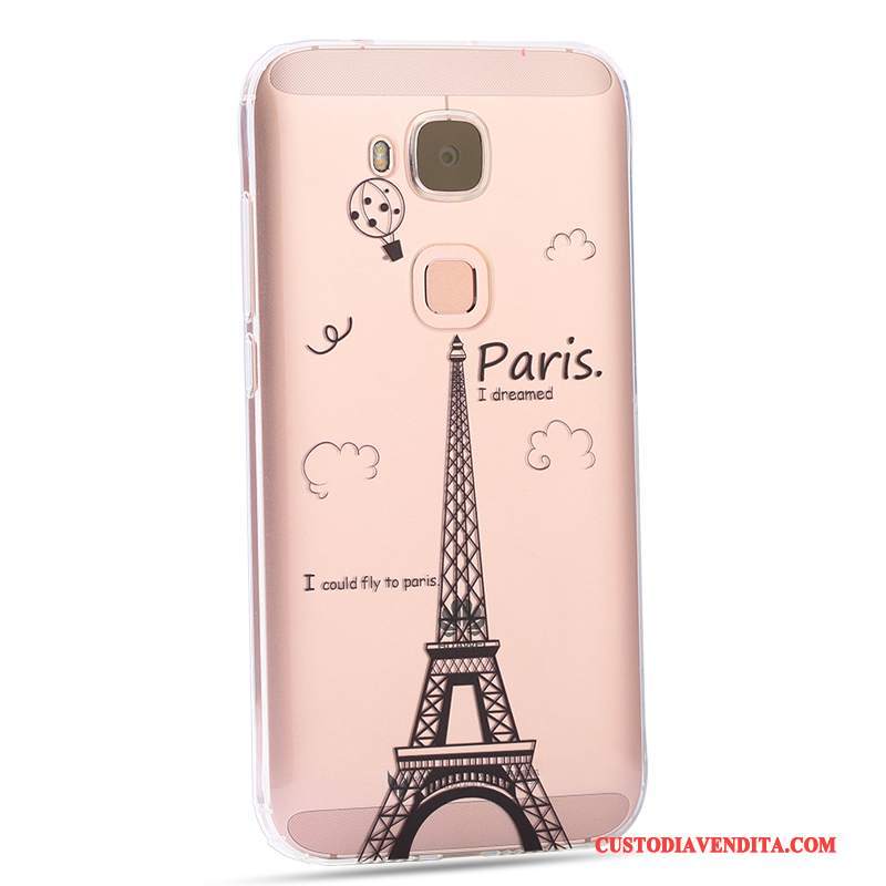 Custodia Huawei G7 Plus Protezione Rosa Morbido, Cover Huawei G7 Plus Creativo Di Personalità Tutto Incluso