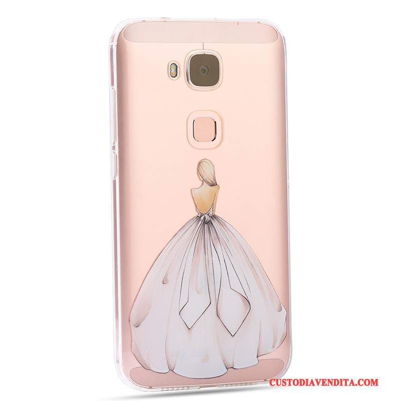 Custodia Huawei G7 Plus Protezione Rosa Morbido, Cover Huawei G7 Plus Creativo Di Personalità Tutto Incluso