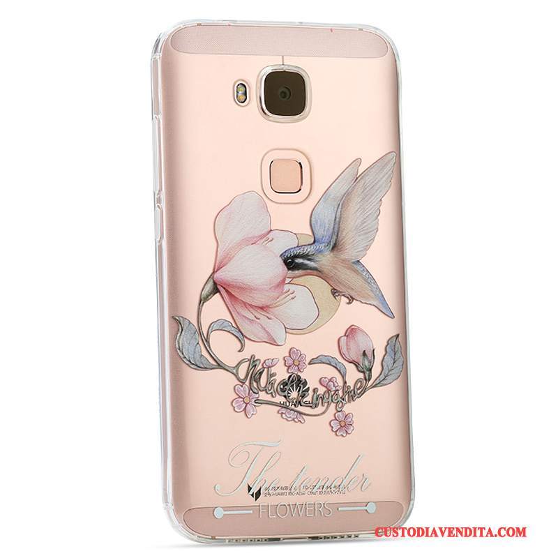 Custodia Huawei G7 Plus Protezione Rosa Morbido, Cover Huawei G7 Plus Creativo Di Personalità Tutto Incluso