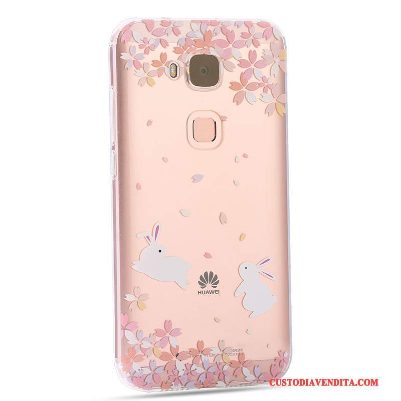 Custodia Huawei G7 Plus Protezione Rosa Morbido, Cover Huawei G7 Plus Creativo Di Personalità Tutto Incluso