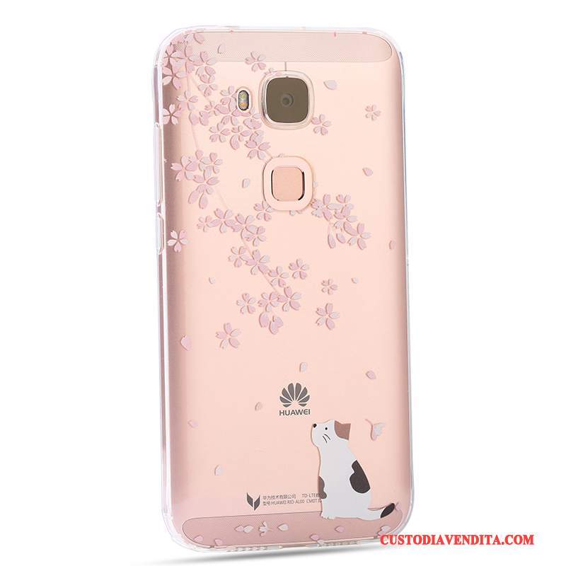 Custodia Huawei G7 Plus Protezione Rosa Morbido, Cover Huawei G7 Plus Creativo Di Personalità Tutto Incluso