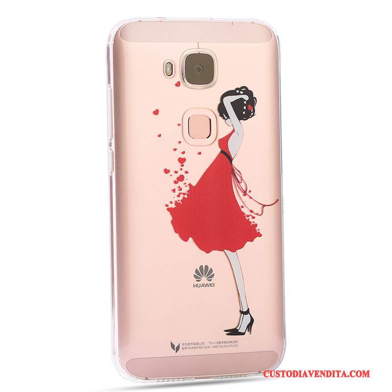 Custodia Huawei G7 Plus Protezione Rosa Morbido, Cover Huawei G7 Plus Creativo Di Personalità Tutto Incluso