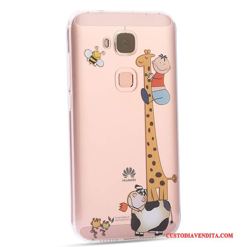 Custodia Huawei G7 Plus Protezione Rosa Morbido, Cover Huawei G7 Plus Creativo Di Personalità Tutto Incluso