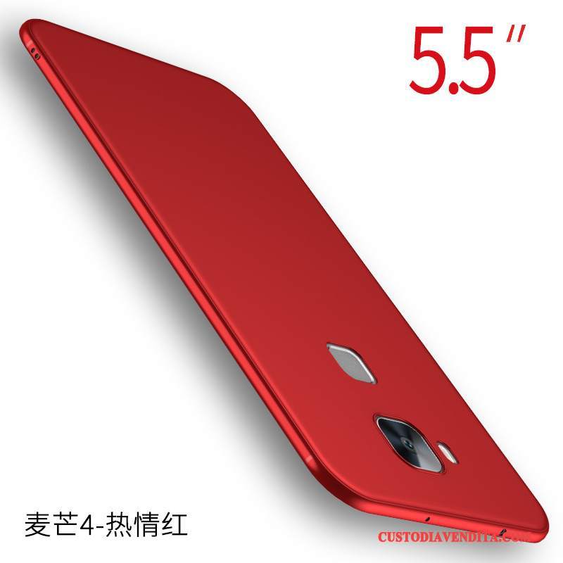 Custodia Huawei G7 Plus Silicone Morbido Rosso, Cover Huawei G7 Plus Protezione Telefono Anti-caduta