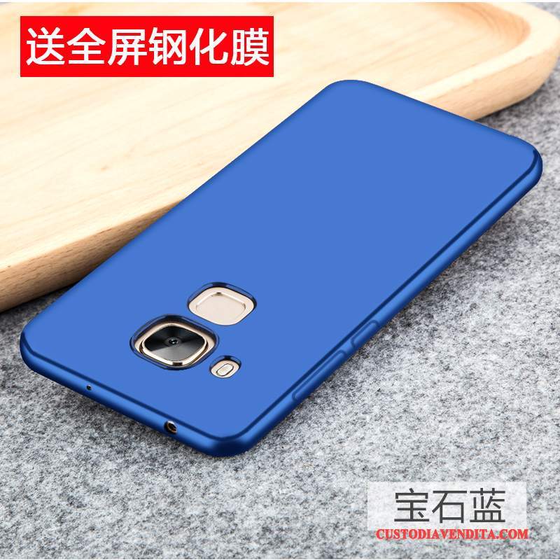 Custodia Huawei G7 Plus Silicone Morbidotelefono, Cover Huawei G7 Plus Protezione Blu Anti-caduta