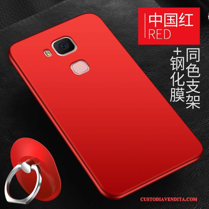 Custodia Huawei G7 Plus Silicone Semplici Di Personalità, Cover Huawei G7 Plus Protezione Rosso Tendenza