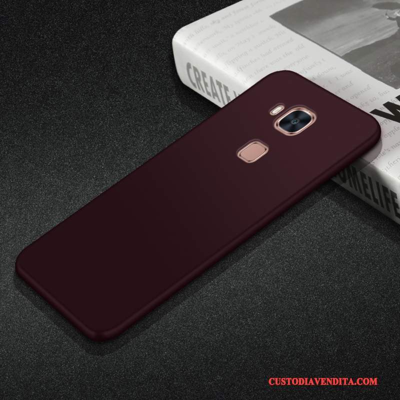 Custodia Huawei G7 Plus Silicone Semplici Di Personalità, Cover Huawei G7 Plus Protezione Rosso Tendenza