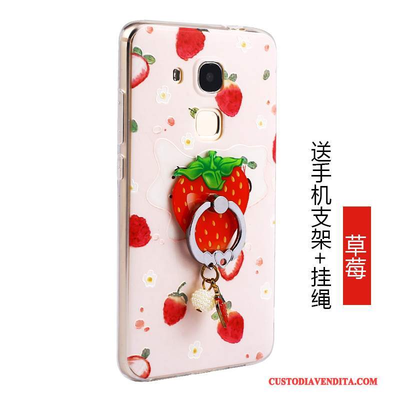 Custodia Huawei G7 Plus Silicone Telefono Chiaro, Cover Huawei G7 Plus Protezione Frutta Anti-caduta