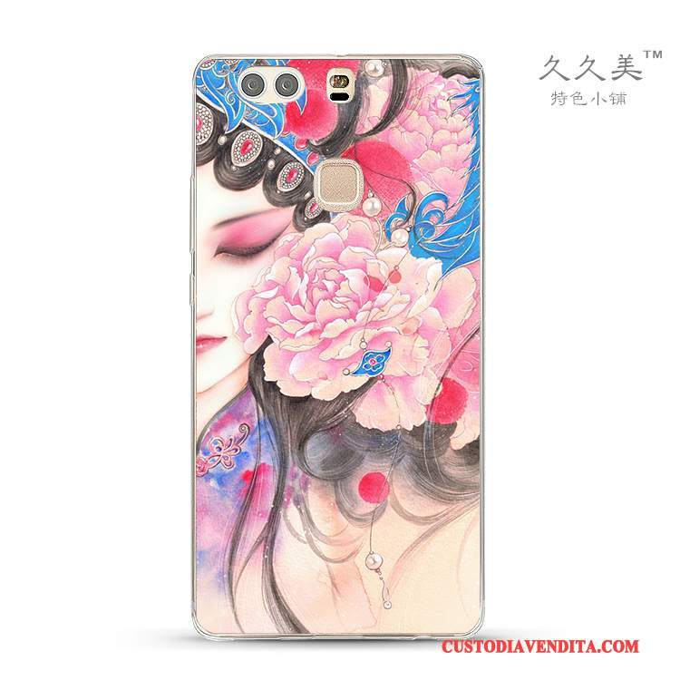 Custodia Huawei G9 Lite Colore Hua Dan Anti-caduta, Cover Huawei G9 Lite Protezione Telefono Stile Cinese