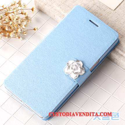 Custodia Huawei G9 Lite Pelle Bianco Gioventù, Cover Huawei G9 Lite Folio Telefono