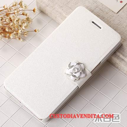 Custodia Huawei G9 Lite Pelle Bianco Gioventù, Cover Huawei G9 Lite Folio Telefono