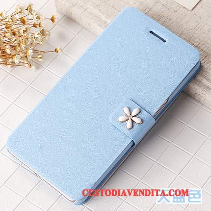 Custodia Huawei G9 Lite Pelle Bianco Gioventù, Cover Huawei G9 Lite Folio Telefono