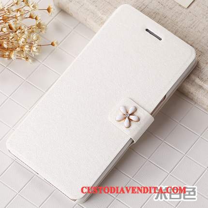 Custodia Huawei G9 Lite Pelle Bianco Gioventù, Cover Huawei G9 Lite Folio Telefono