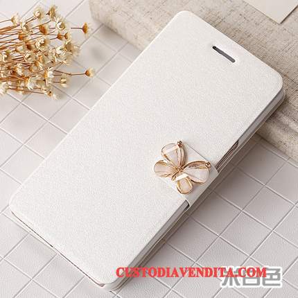 Custodia Huawei G9 Lite Pelle Bianco Gioventù, Cover Huawei G9 Lite Folio Telefono