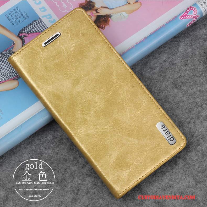 Custodia Huawei G9 Lite Pelle Oro Gioventù, Cover Huawei G9 Lite Protezione Telefono