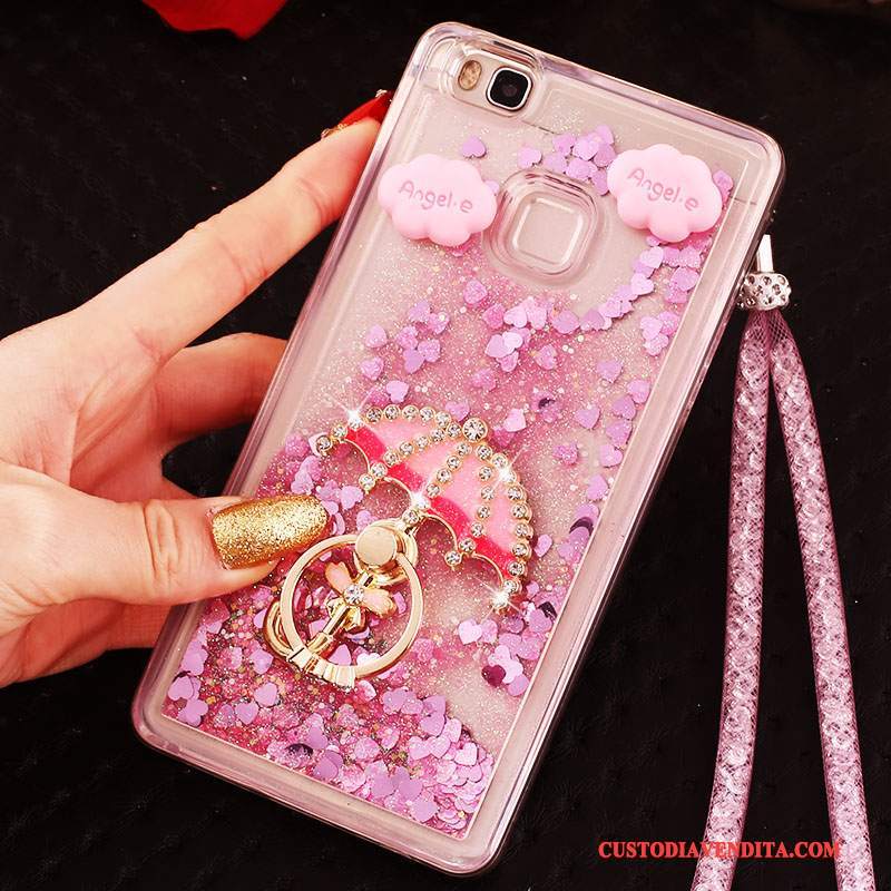 Custodia Huawei G9 Lite Strass Gioventù Collo Appeso, Cover Huawei G9 Lite Protezione Rosa Anti-caduta