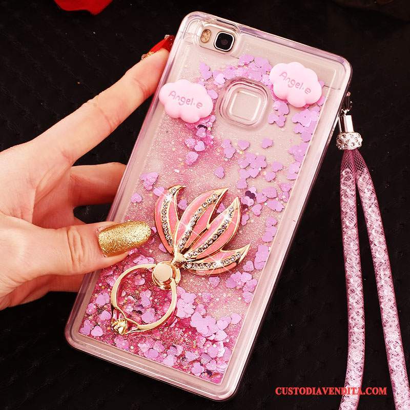 Custodia Huawei G9 Lite Strass Gioventù Collo Appeso, Cover Huawei G9 Lite Protezione Rosa Anti-caduta