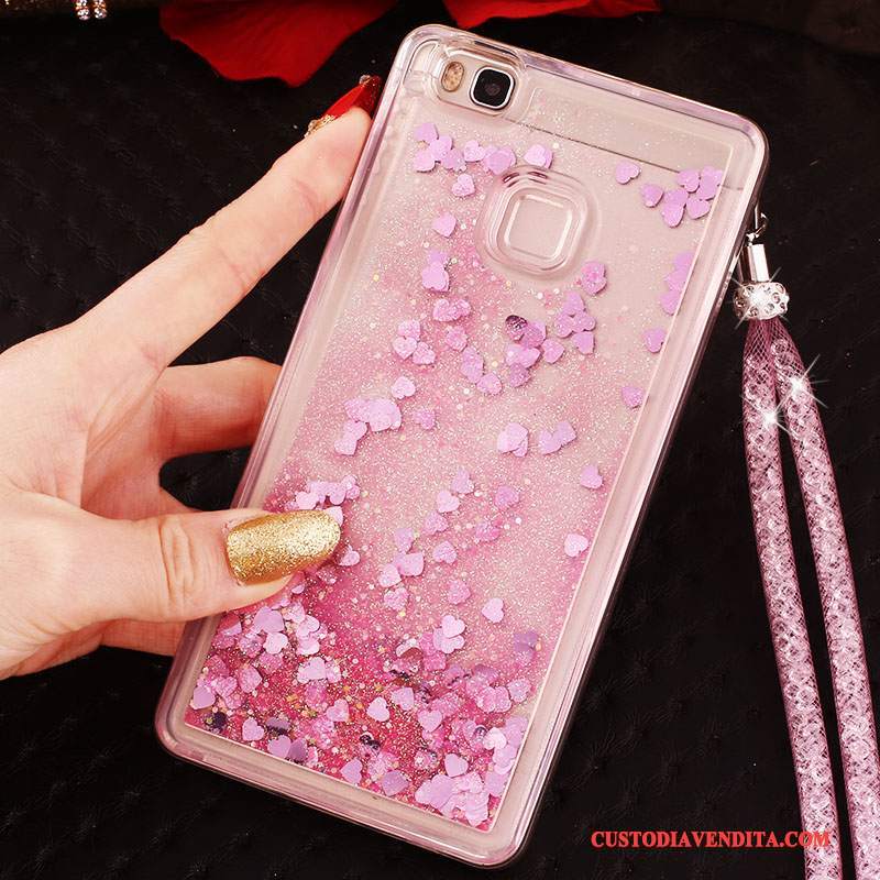 Custodia Huawei G9 Lite Strass Gioventù Collo Appeso, Cover Huawei G9 Lite Protezione Rosa Anti-caduta