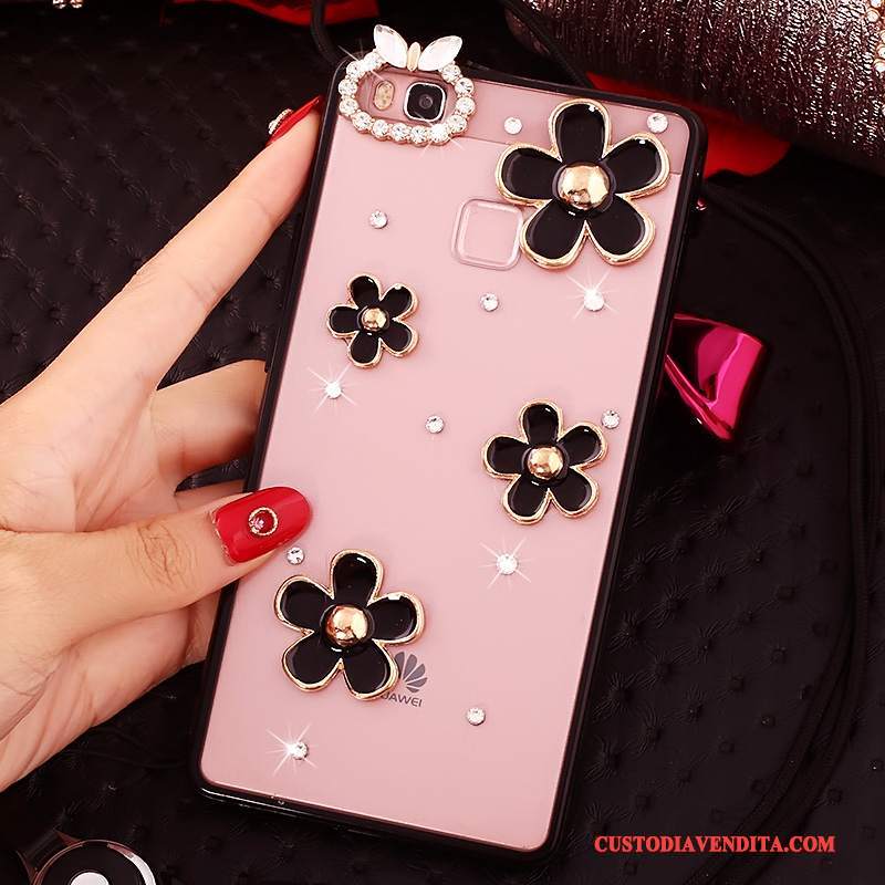 Custodia Huawei G9 Lite Strass Morbido Gioventù, Cover Huawei G9 Lite Protezione Tendenza Collo Appeso