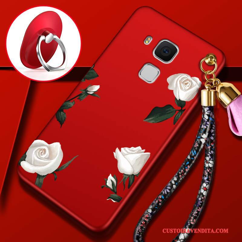 Custodia Huawei G9 Plus Creativo Telefono Rosso, Cover Huawei G9 Plus Silicone Anti-caduta Morbido