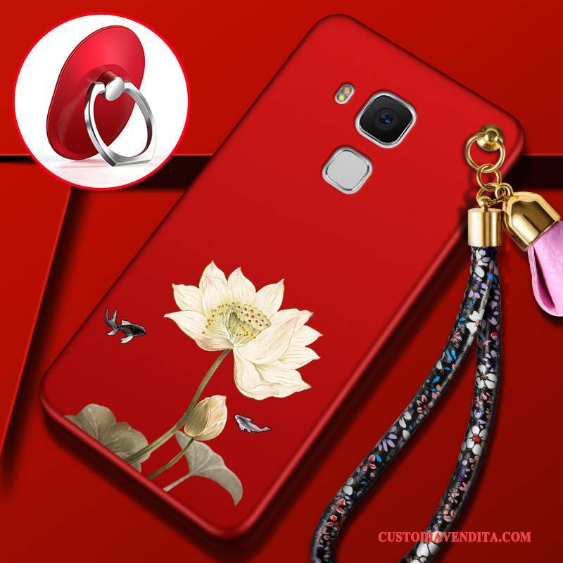 Custodia Huawei G9 Plus Creativo Telefono Rosso, Cover Huawei G9 Plus Silicone Anti-caduta Morbido