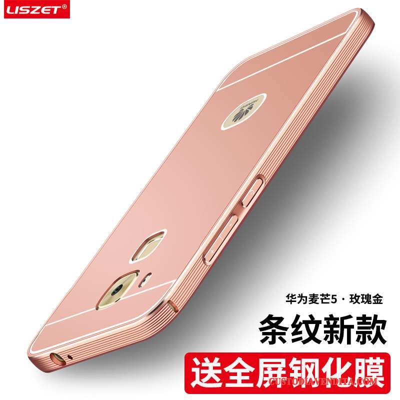 Custodia Huawei G9 Plus Metallo Coperchio Posteriore, Cover Huawei G9 Plus Telefono Oro