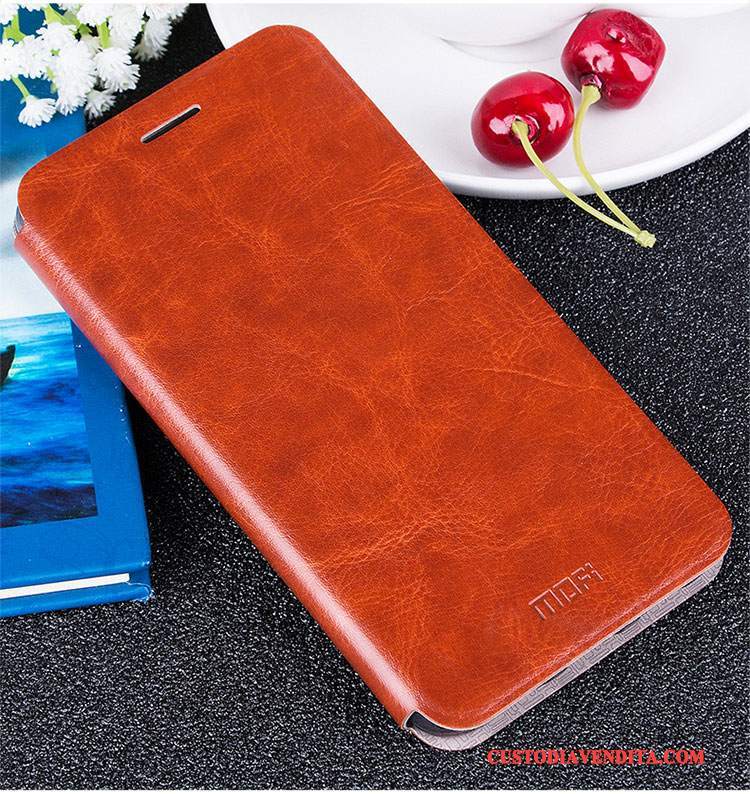 Custodia Huawei G9 Plus Pelle Anti-caduta Blu Chiaro, Cover Huawei G9 Plus Folio Telefono