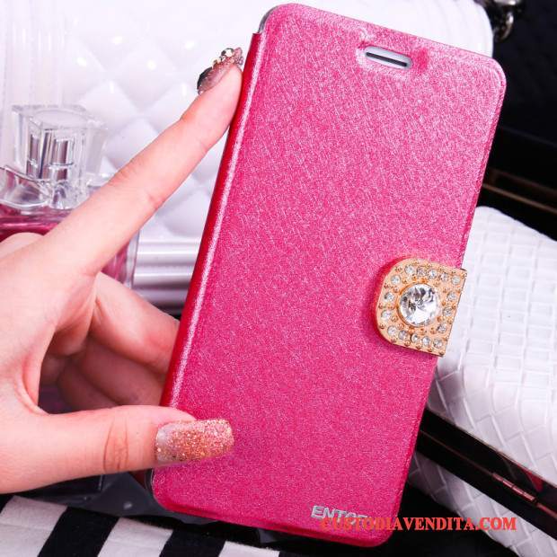 Custodia Huawei G9 Plus Pelle Morbidotelefono, Cover Huawei G9 Plus Folio Rosa