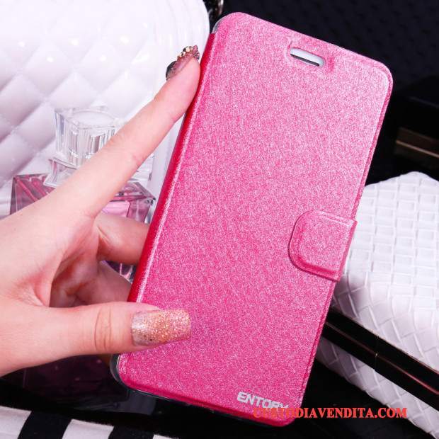 Custodia Huawei G9 Plus Pelle Morbidotelefono, Cover Huawei G9 Plus Folio Rosa