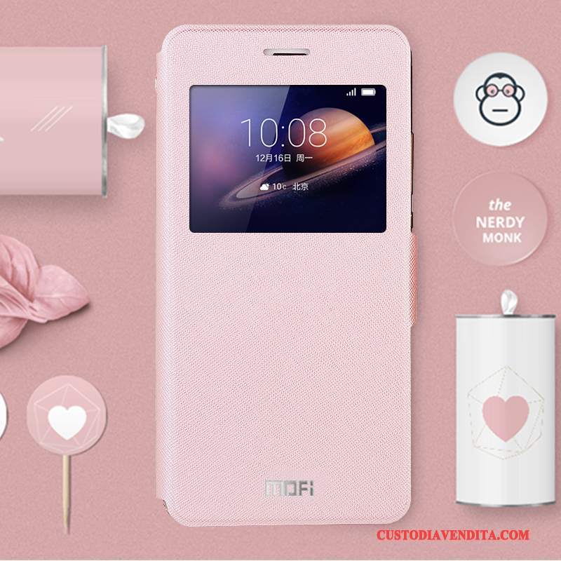 Custodia Huawei G9 Plus Pelle Ornamenti Appesi Oro, Cover Huawei G9 Plus Silicone Anti-cadutatelefono