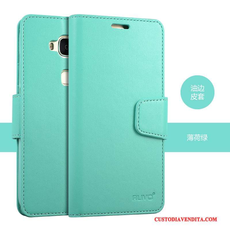 Custodia Huawei G9 Plus Pelle Telefono Morbido, Cover Huawei G9 Plus Silicone Verde