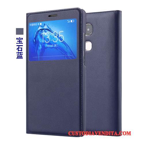 Custodia Huawei G9 Plus Pelle Telefono Porpora, Cover Huawei G9 Plus Folio Anti-caduta