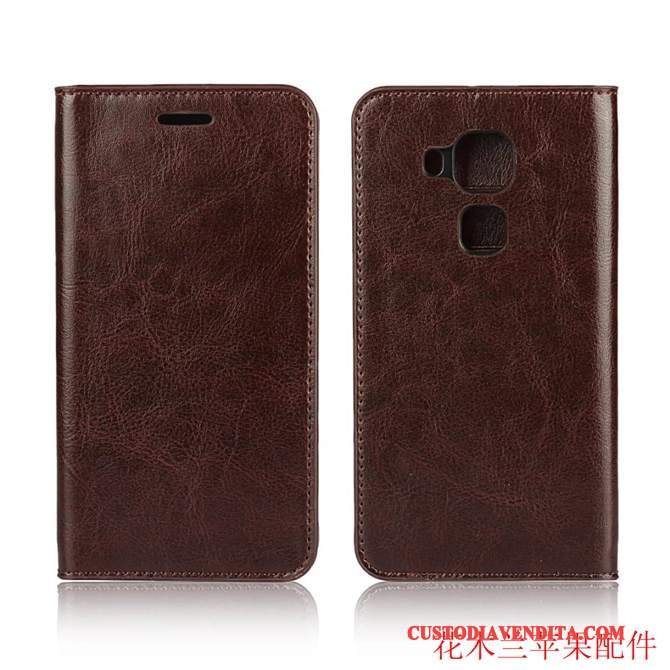 Custodia Huawei G9 Plus Pelle Telefono Rosso, Cover Huawei G9 Plus Folio Anti-caduta