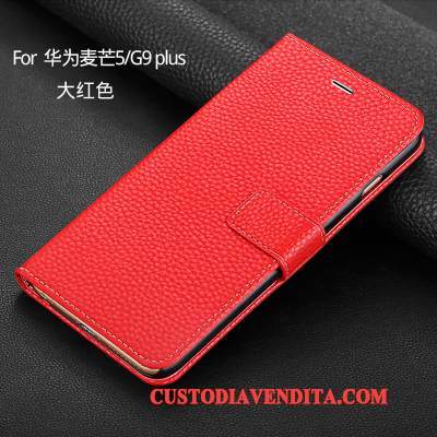 Custodia Huawei G9 Plus Portafoglio Marrone Tutto Incluso, Cover Huawei G9 Plus Pelle Telefono