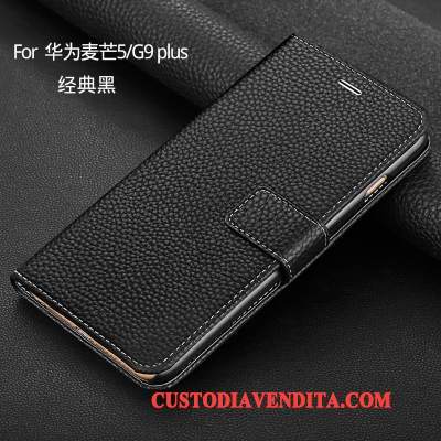 Custodia Huawei G9 Plus Portafoglio Marrone Tutto Incluso, Cover Huawei G9 Plus Pelle Telefono