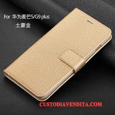 Custodia Huawei G9 Plus Portafoglio Marrone Tutto Incluso, Cover Huawei G9 Plus Pelle Telefono