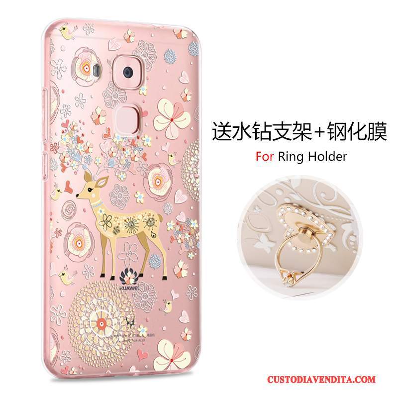 Custodia Huawei G9 Plus Protezione Anti-cadutatelefono, Cover Huawei G9 Plus Cartone Animato Morbido Oro