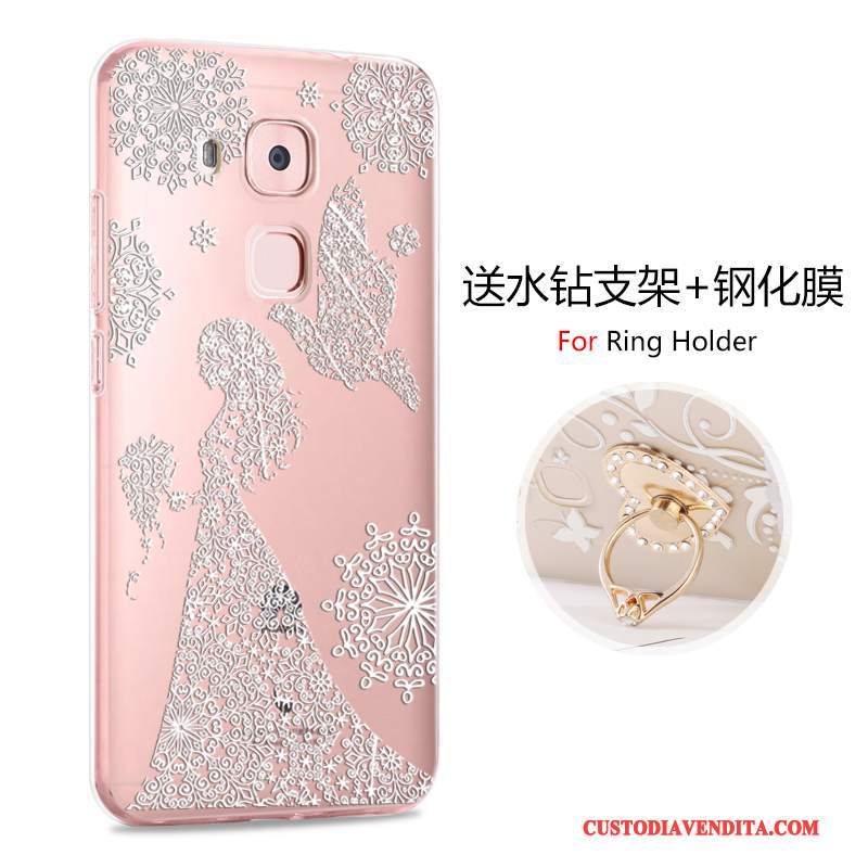 Custodia Huawei G9 Plus Protezione Anti-cadutatelefono, Cover Huawei G9 Plus Cartone Animato Morbido Oro