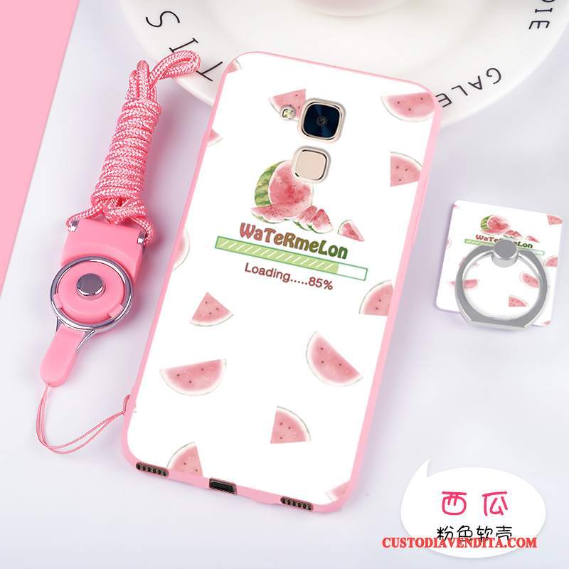 Custodia Huawei G9 Plus Protezione Morbidotelefono, Cover Huawei G9 Plus Cartone Animato Anti-caduta Rosa