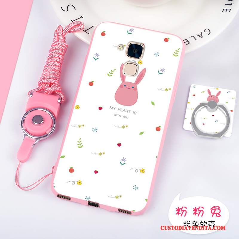 Custodia Huawei G9 Plus Protezione Morbidotelefono, Cover Huawei G9 Plus Cartone Animato Anti-caduta Rosa