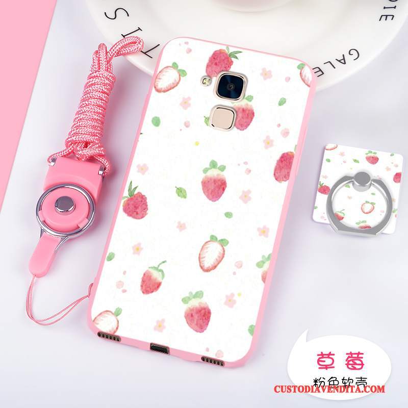 Custodia Huawei G9 Plus Protezione Morbidotelefono, Cover Huawei G9 Plus Cartone Animato Anti-caduta Rosa