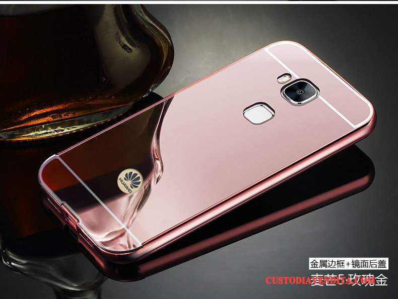 Custodia Huawei G9 Plus Protezione Specchio Tendenza, Cover Huawei G9 Plus Argento Coperchio Posteriore