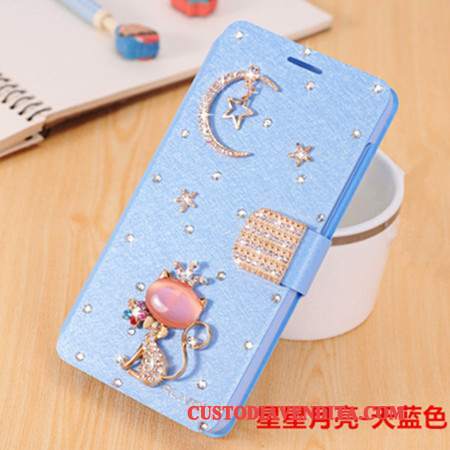 Custodia Huawei G9 Plus Protezione Telefono Tendenza, Cover Huawei G9 Plus Strass Blu Chiaro Anti-caduta