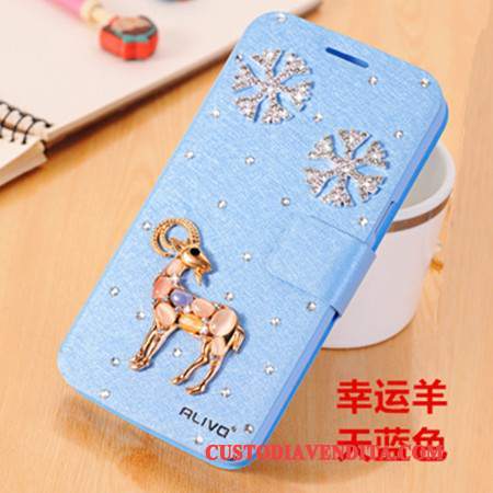 Custodia Huawei G9 Plus Protezione Telefono Tendenza, Cover Huawei G9 Plus Strass Blu Chiaro Anti-caduta