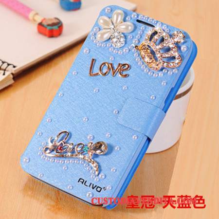 Custodia Huawei G9 Plus Protezione Telefono Tendenza, Cover Huawei G9 Plus Strass Blu Chiaro Anti-caduta