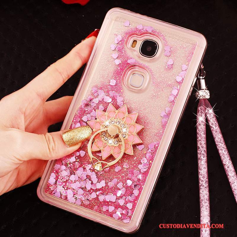 Custodia Huawei G9 Plus Protezione Tendenzatelefono, Cover Huawei G9 Plus Strass Ring Porpora