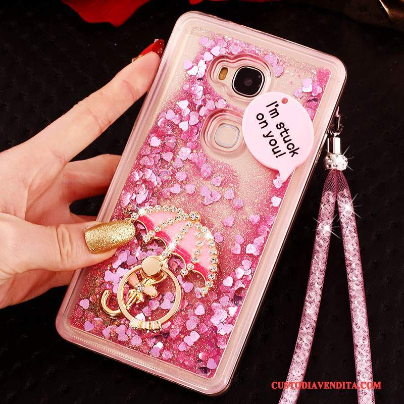 Custodia Huawei G9 Plus Protezione Tendenzatelefono, Cover Huawei G9 Plus Strass Ring Porpora